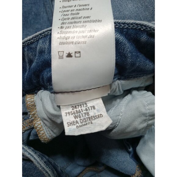 PAIGE Womens Jeans 24P BLUE FLARE FLARED Preowned Work Casual SHEA Distressed - Picture 10 of 12